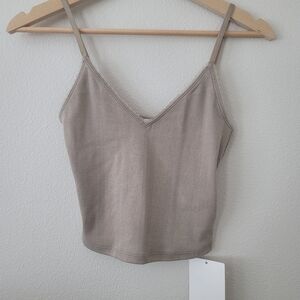 NWT | Lululemon Cotton Pointelle Cropped Cami Tank Top